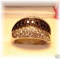 MEDA 925 CHINA White & Black Cubic Zirconia Ring (