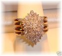 Gorgeous Vintage 10K Gold Diamond Ring (7 ¾) 