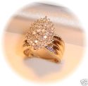 Gorgeous Vintage 10K Gold Diamond Ring (7 ¾) 