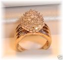 Gorgeous Vintage 10K Gold Diamond Ring (7 ¾) 