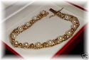 Vintage MA 14K Solid Yellow Gold Pearl Bracelet, 7