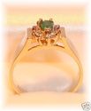 Vintage CID 10K Gold Emerald & Diamond Ring (7¼) 