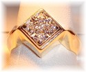 Vintage 14K Yellow & White Gold Diamond Ring (8½)