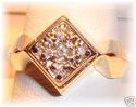 Vintage 14K Yellow & White Gold Diamond Ring (8½)