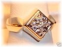 Vintage 14K Yellow & White Gold Diamond Ring (8½)