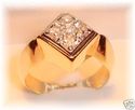 Vintage 14K Yellow & White Gold Diamond Ring (8½)