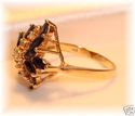 Vintage DRA 14K Gold Sapphire & Diamond Ring (8¾)