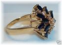 Vintage DRA 14K Gold Sapphire & Diamond Ring (8¾)