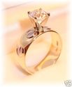 AJ 14K Yellow Gold Cubic Zirconia Ring (7½) 