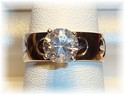 AJ 14K Yellow Gold Cubic Zirconia Ring (7½) 