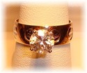 AJ 14K Yellow Gold Cubic Zirconia Ring (7½) 