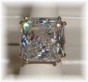 Enormous 14K Yellow Gold Clear Quartz Ring (7) 