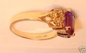 Vintage DRA 14K Gold Amethyst & Diamond Ring (6½)