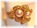 JJ 14K Yellow Gold Silver White Pearl Ring (8) 