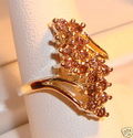 Vintage 10K Gold .50ct Champaign Diamond Ring (6¼
