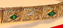 Edwardian Antique 14K Gold Diamond-Emerald Bracele