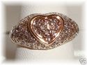 Vintage 10K Gold Pavè-Set Diamond Ring (6¼) 