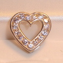 925 Sterling Silver Cubic Zirconia Heart Pendant  