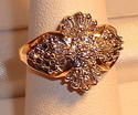 Vintage 10K Gold .25ct Diamond Ring (5½) 