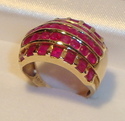 Vintage 10K Yellow Gold Ruby Ring (7¼) 