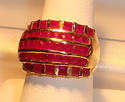 Vintage 10K Yellow Gold Ruby Ring (7¼) 