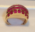 Vintage 10K Yellow Gold Ruby Ring (7¼) 