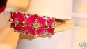 Vintage 14K Yellow Gold Ruby & Diamond Ring (9½) 