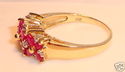 Vintage 14K Yellow Gold Ruby & Diamond Ring (9½) 