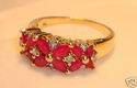 Vintage 14K Yellow Gold Ruby & Diamond Ring (9½) 