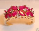 Vintage 14K Yellow Gold Ruby & Diamond Ring (9½) 