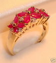 Vintage 14K Yellow Gold Ruby & Diamond Ring (9½) 