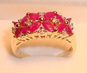 Vintage 14K Yellow Gold Ruby & Diamond Ring (9½) 