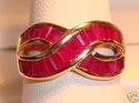 Vintage 14K Yellow Gold Ruby Ring (7¼) 