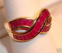 Vintage 14K Yellow Gold Ruby Ring (7¼) 