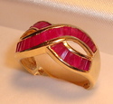 Vintage 14K Yellow Gold Ruby Ring (7¼) 