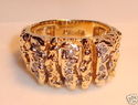 Vintage FM 14K Gold Diamond Nugget Ring (6¼) 