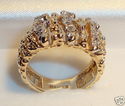 Vintage FM 14K Gold Diamond Nugget Ring (6¼) 