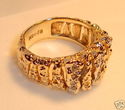 Vintage FM 14K Gold Diamond Nugget Ring (6¼) 