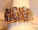 Vintage FM 14K Gold Diamond Nugget Ring (6¼) 