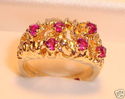 Vintage 14K Yellow Gold Ruby Ring (6) 