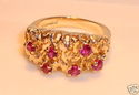 Vintage 14K Yellow Gold Ruby Ring (6) 