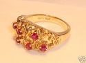 Vintage 14K Yellow Gold Ruby Ring (6) 