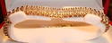 Vintage 10K Solid Gold Diamond Bracelet, 7”