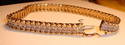 Vintage 10K Solid Gold Diamond Bracelet, 7”