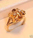 Vintage 14K Gold 1/4ct. Diamond Floral Ring (6½) 