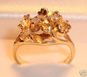 Vintage 14K Gold 1/4ct. Diamond Floral Ring (6½) 