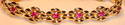 Vintage 417 10K Solid Gold Ruby Bracelet, 7¼”