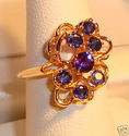 Vintage 14K Yellow Gold Sapphire Ring (6) 