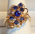 Vintage 14K Yellow Gold Sapphire Ring (6) 