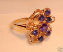 Vintage 14K Yellow Gold Sapphire Ring (6) 